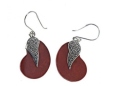 Серьги, серебро 925, коралл 010 01 21-02266 2010 г инфо 10030y.