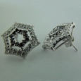 Серьги, серебро 925, циркон 001 01 21-00406 2009 г инфо 10071y.
