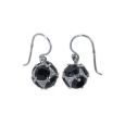 Серьги, серебро 925, оникс,циркон 012 01 21sp-00082 2010 г инфо 10135y.