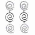 Серьги, серебро 925, циркон 012 01 21sp-00144 2010 г инфо 10191y.