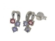 Серьги, серебро 925, иолит,родолит 004 01 21sk-00225 2010 г инфо 10237y.