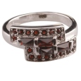 Кольцо из серебра с гранатами Happy Garnets g1021 2010 г инфо 13486o.