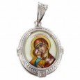 Икона с бриллиантами и эмалью ПЛ-052Б-Б-ВЛАДИМИРСКАЯ 2009 г инфо 13607o.